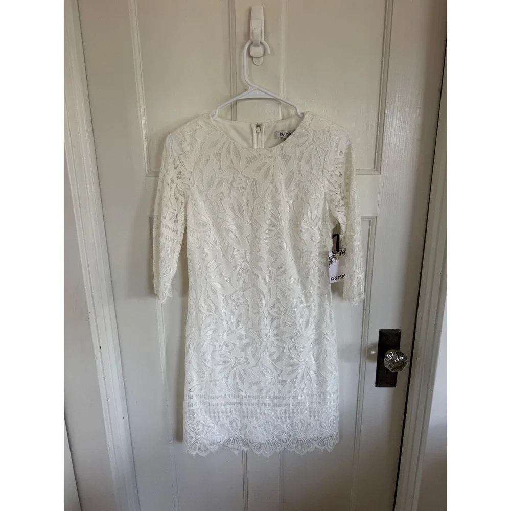 NWT Kensie white lace dress size 2